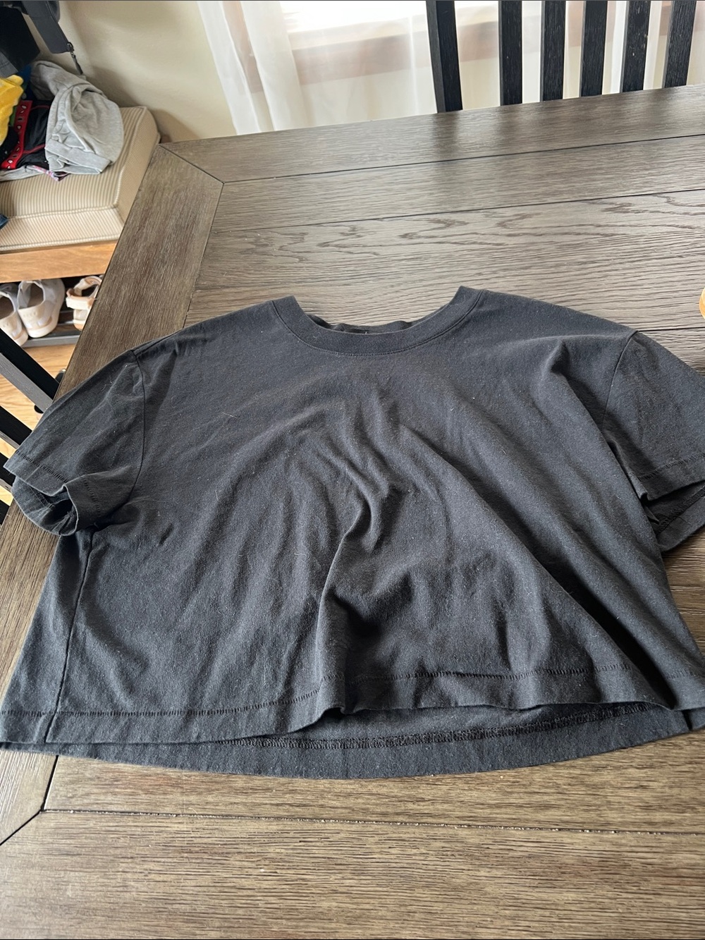 nuuds Black Cropped Tee